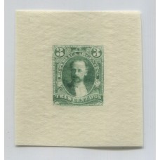 ARGENTINA 1889 GJ 103 CUÑO ENSAYO PRUEBA DE IMPRESIÓN EN COLOR NO ADOPTADO VERDE. RARO